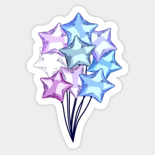 Helium Star Balloons Sticker